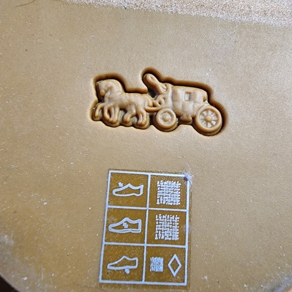 Coach Blue Fuzzy Slippers Size 9B - Picture 12 of 12